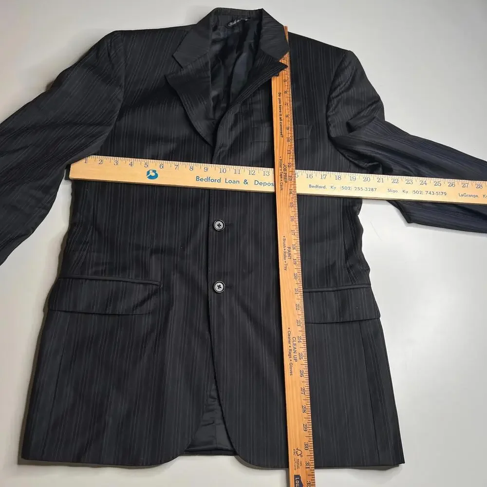 Ermenegildo Zegna Trofeo‎ Sport Coat Blazer 40R Italy Pinstripe 100% Wool Jacket